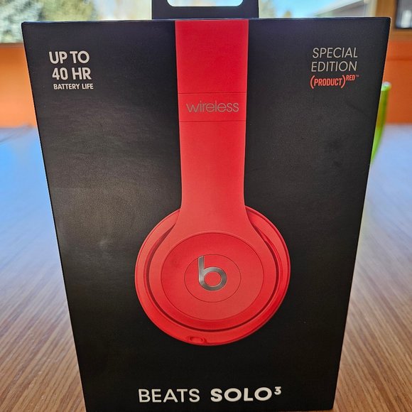 Beats Solo 3 On Ear Red Headphones NIB - Picture 8 of 8